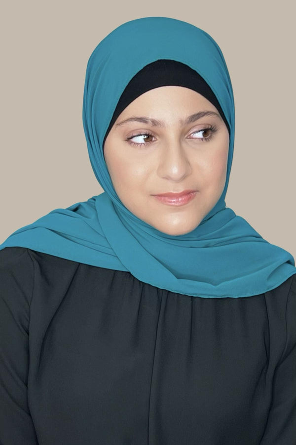 Modish Girl Luxury Chiffon Hijab-Sea Green