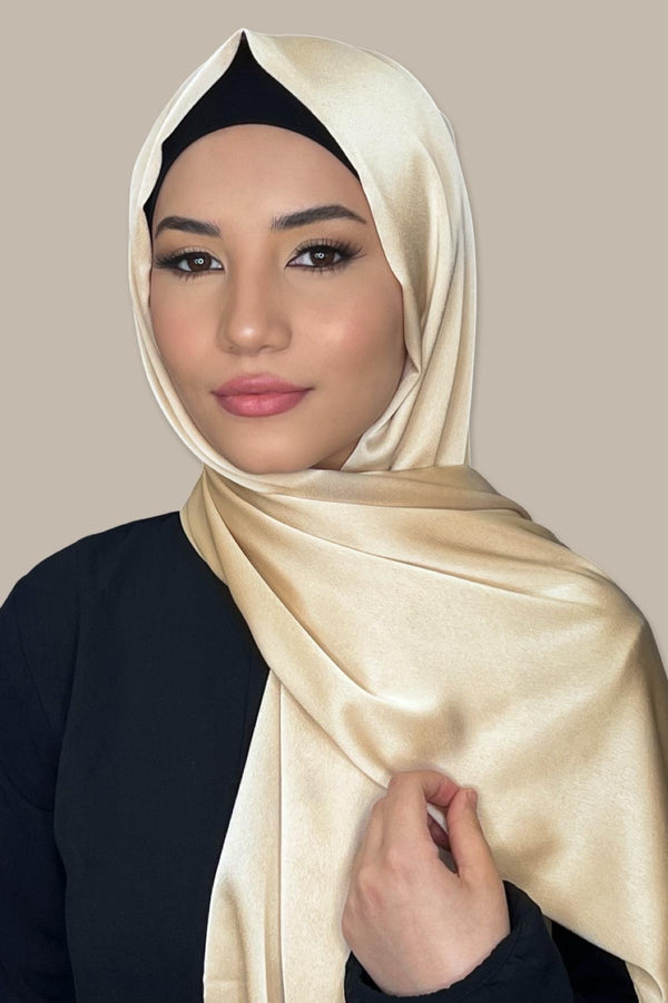 Classic Satin Hijab-Gold