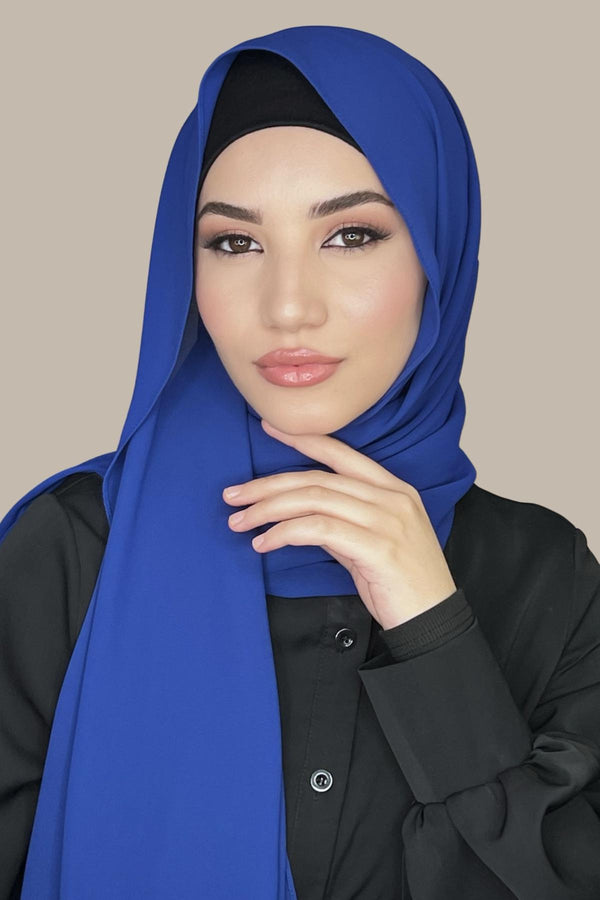 Classic Chiffon Hijab-Midnight Blue