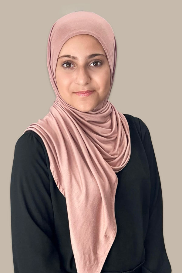 Modish Girl Pre-Sewn Jersey Hijab-Dusty Rose