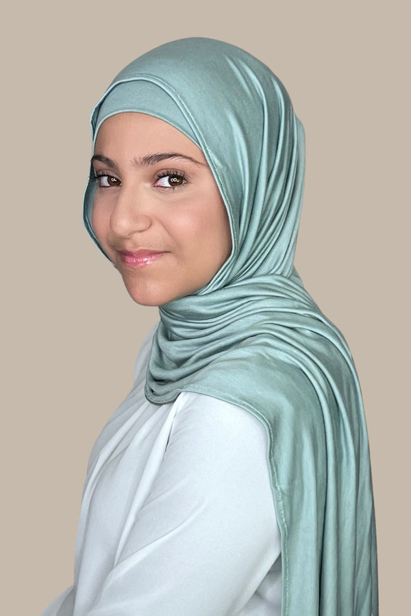 Modish Girl Premium Jersey Hijab-Pale Cyan