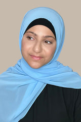 Modish Girl Luxury Chiffon Hijab-Arctic Blue