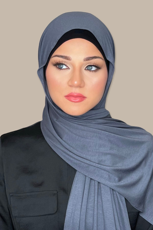 Classic Jersey hijab-Charcoal