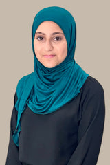 Modish Girl Pre-Sewn Jersey Hijab-Pine Green