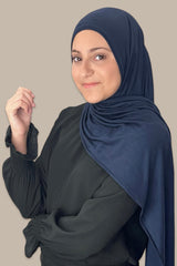 Modish Girl Pre-Sewn Jersey Hijab-Navy