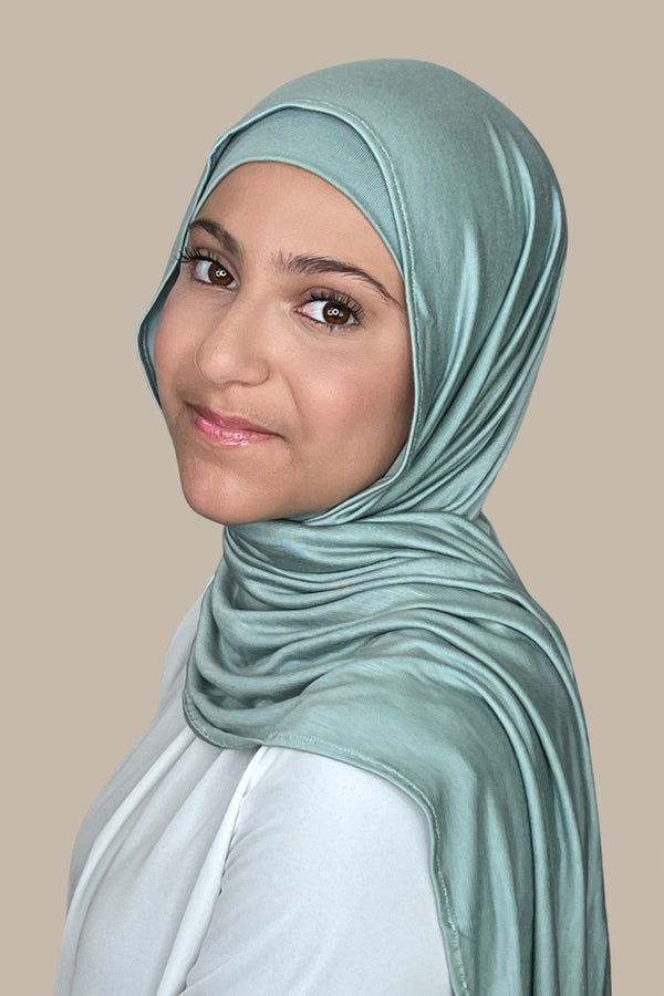 Modish Girl Premium Jersey Hijab-Pale Cyan