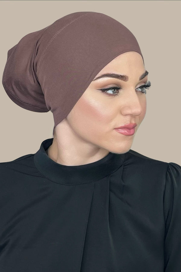 Premium Jersey Underscarf-Mocha Brown
