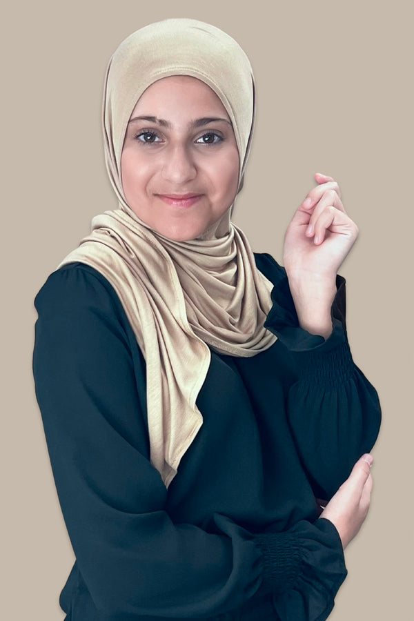 Modish Girl Pre-Sewn Jersey Hijab-Oak
