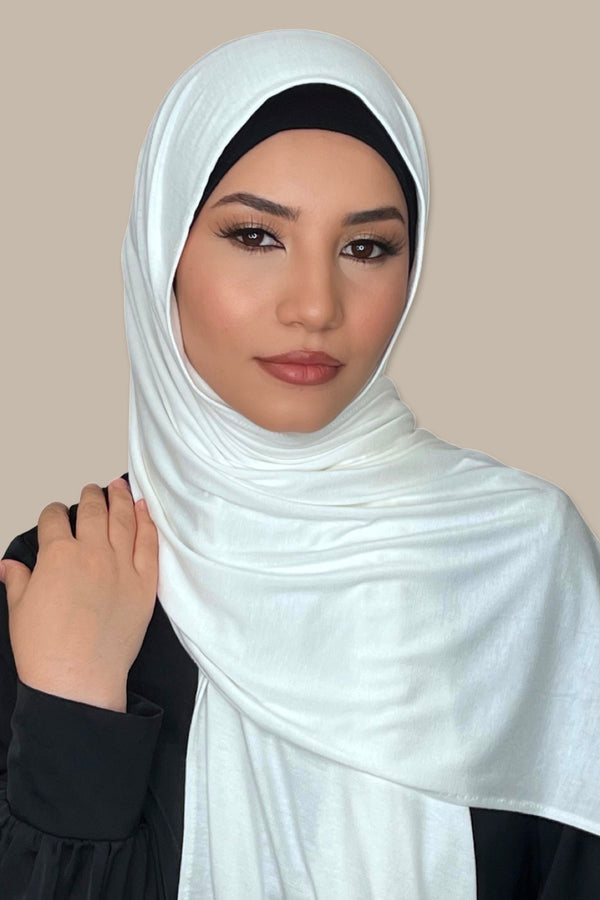 Classic Jersey Hijab-Off White