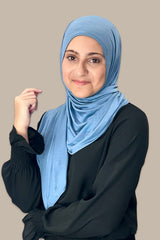 Modish Girl Instant Premium Jersey Hijab-Blue Grey