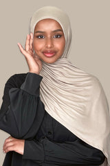 Instant Premium Jersey Hijab-Vanilla