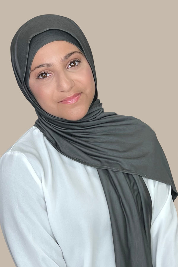 Modish Girl Premium Jersey hijab-Pebble Grey