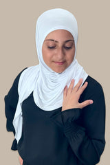 Modish Girl Instant Premium Jersey Hijab-White