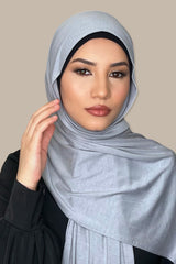 Classic Jersey Hijab-Steel Gray