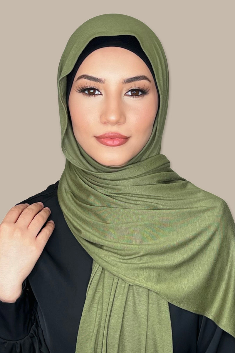 Classic Jersey hijab-Olive