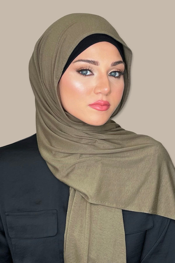 Classic Jersey Hijab-Dark Sage