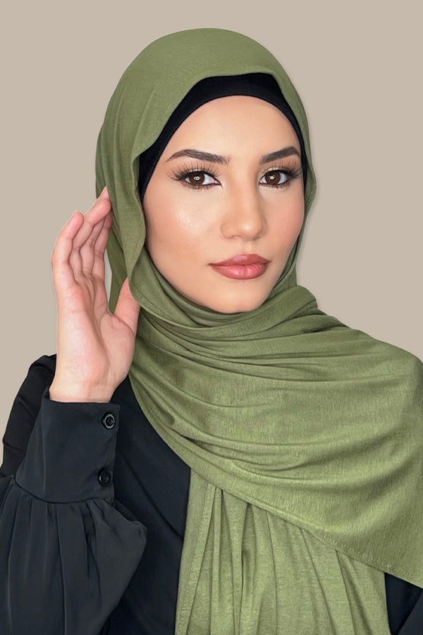 Classic Jersey hijab-Olive