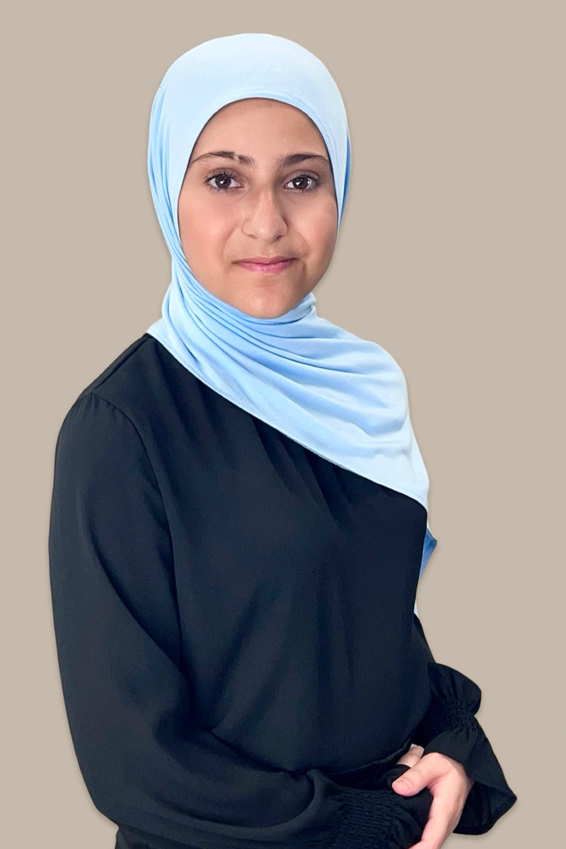 Modish Girl Instant Premium Jersey Hijab-Baby Blue