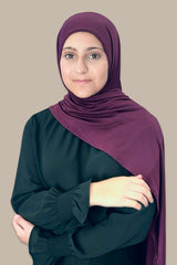 Modish Girl Pre-Sewn Jersey Hijab-Wine
