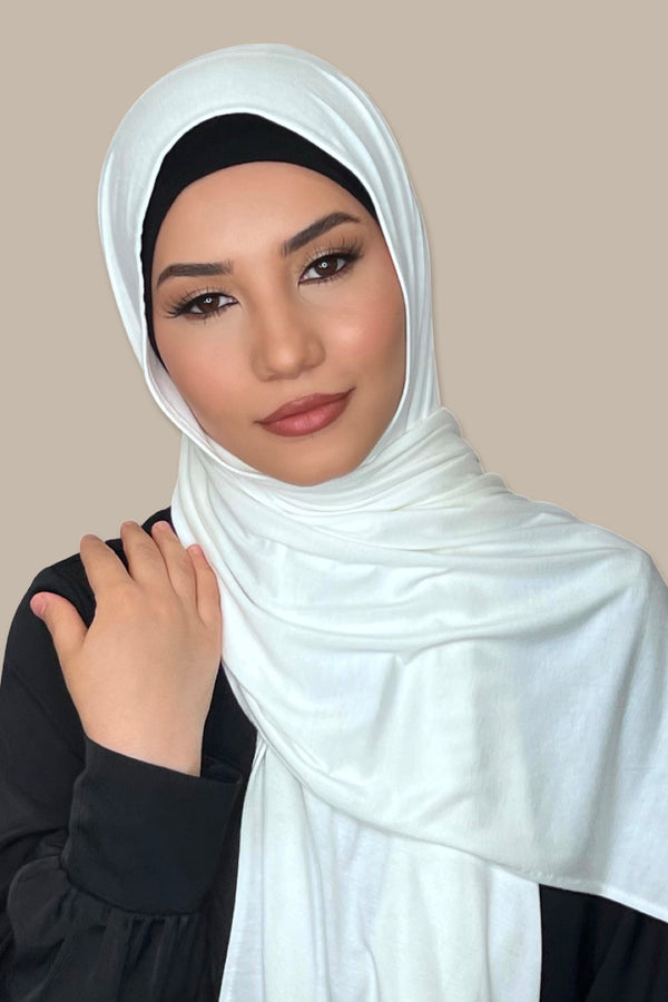 Classic Jersey Hijab-Off White