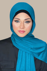 Classic Jersey Hijab-Peacock