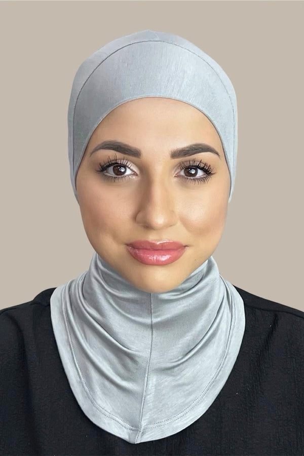 Premium Jersey Full Coverage Underscarf-Chic Grey