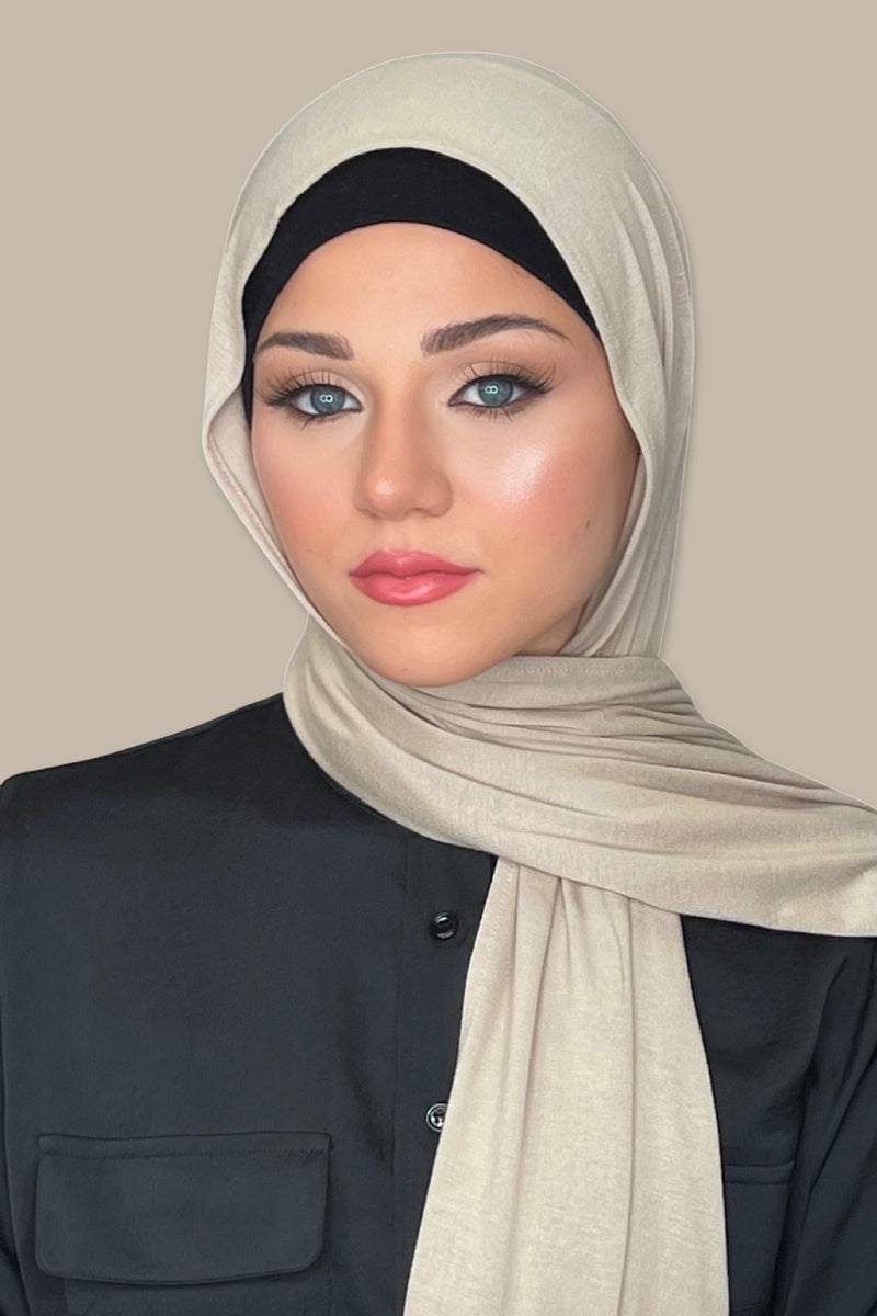 Classic Jersey Hijab-Sandstone