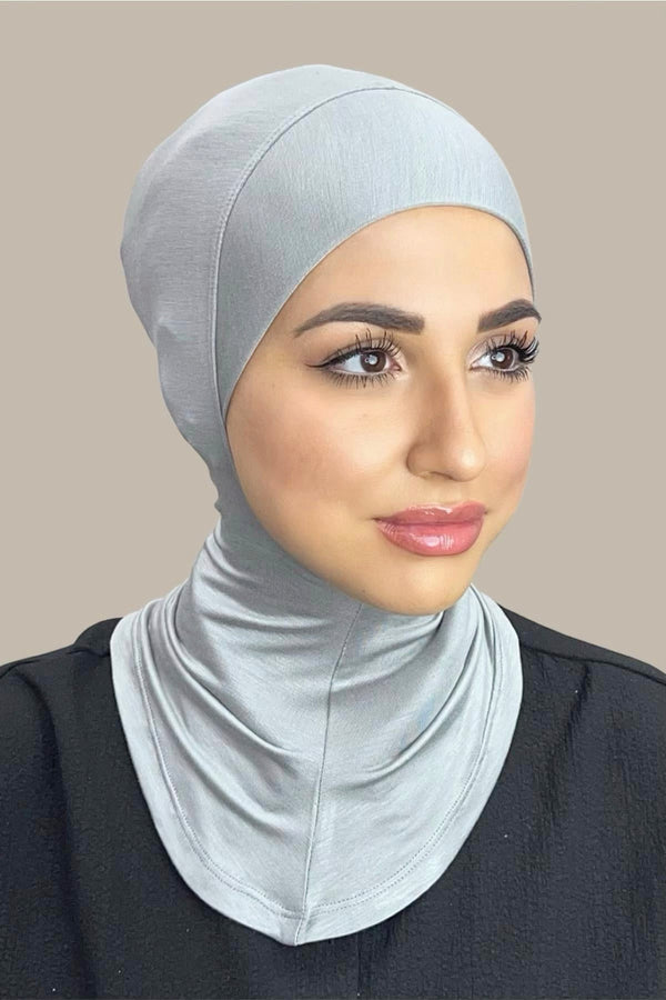 Premium Jersey Full Coverage Underscarf-Chic Grey