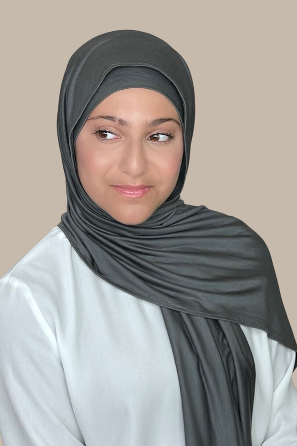 Modish Girl Premium Jersey hijab-Pebble Grey