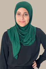 Modish Girl Instant Premium Jersey hijab-Forrest Green