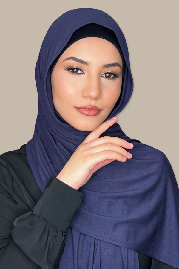 Classic Jersey Hijab-Navy