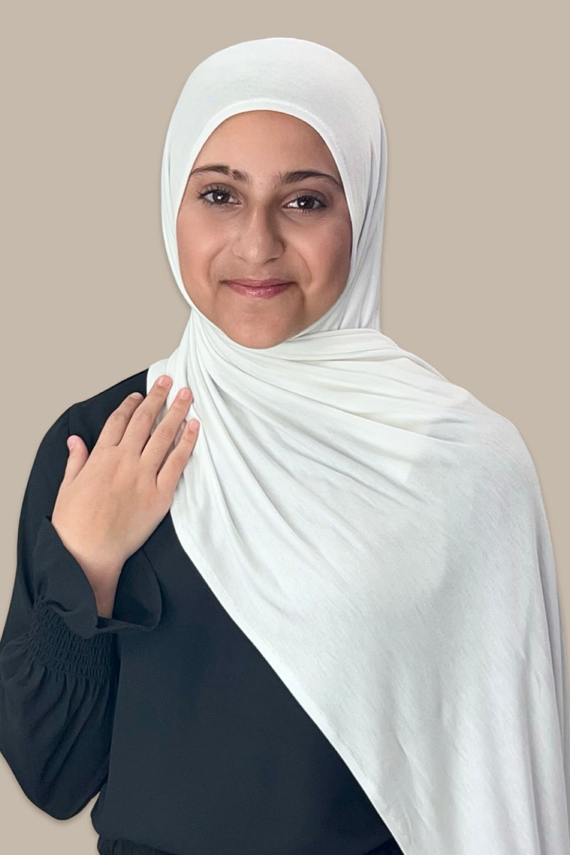 Modish Girl Pre-Sewn Jersey Hijab-Off White