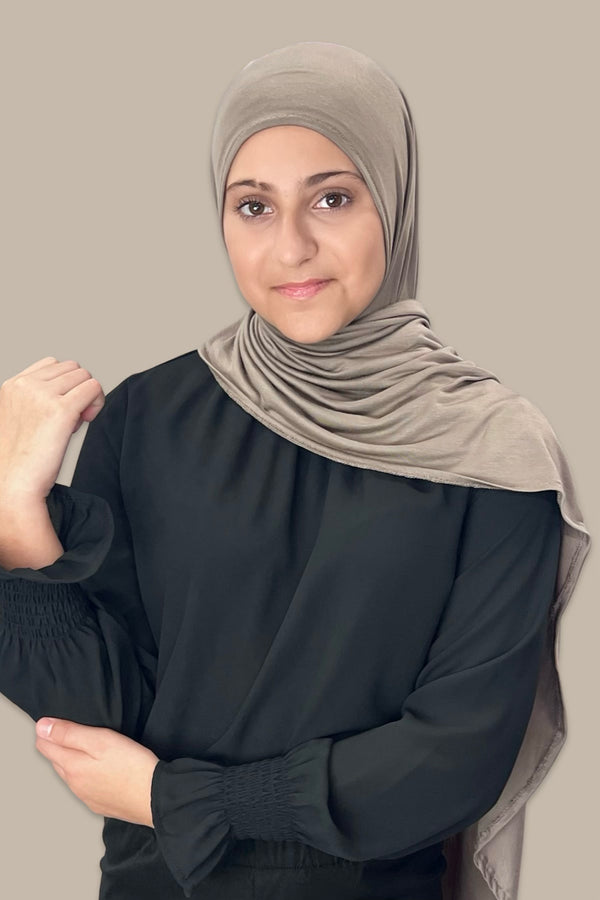 Modish Girl Pre-Sewn Jersey Hijab-Sandstone