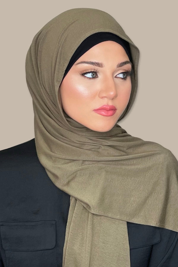 Classic Jersey Hijab-Dark Sage