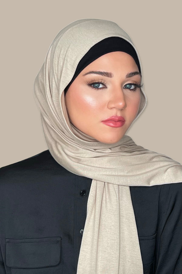 Classic Jersey Hijab-Sandstone