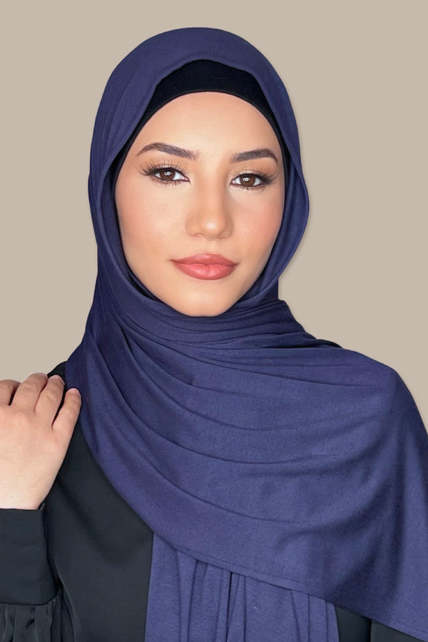 Classic Jersey Hijab-Navy