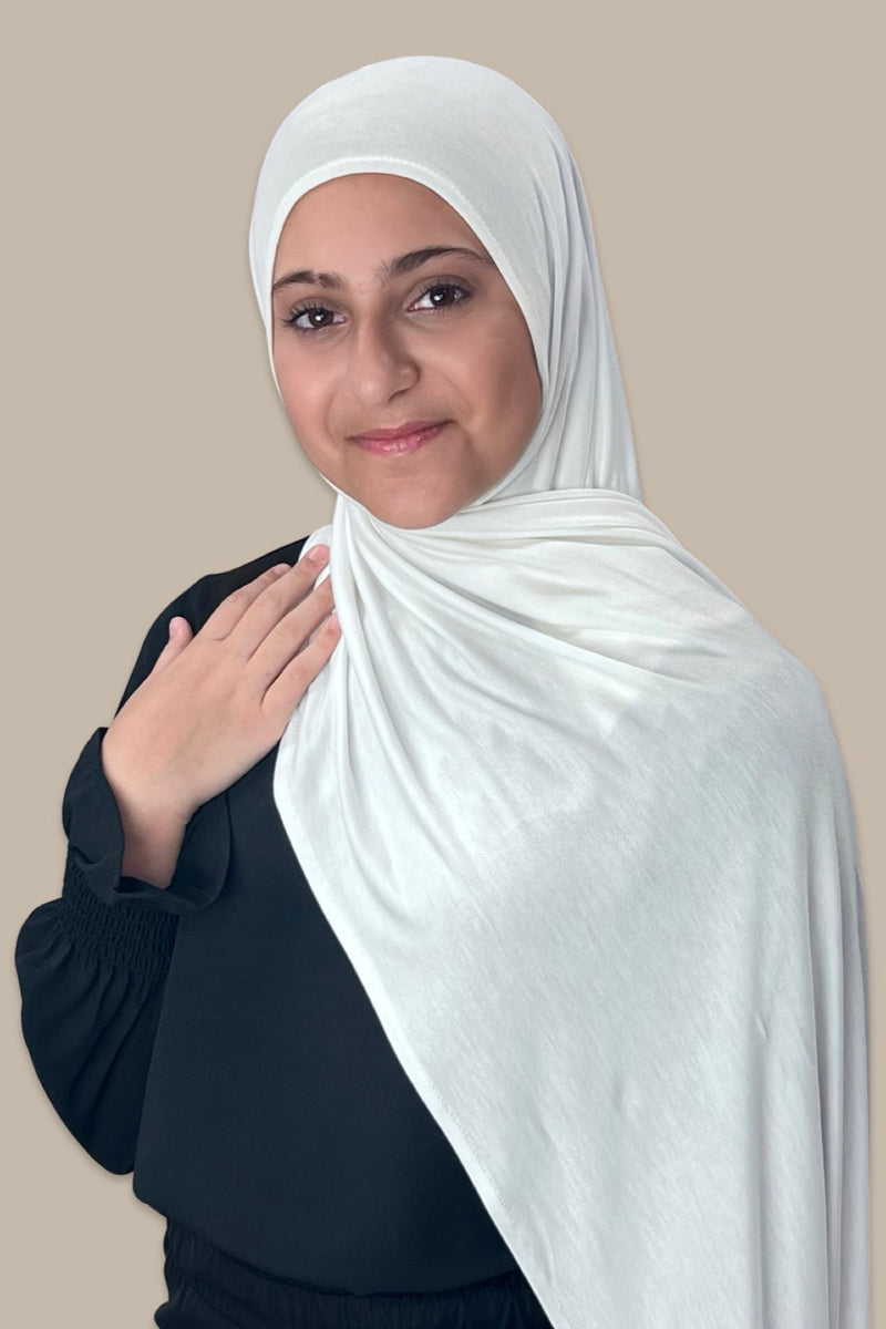 Modish Girl Instant Premium Jersey Hijab-Off White