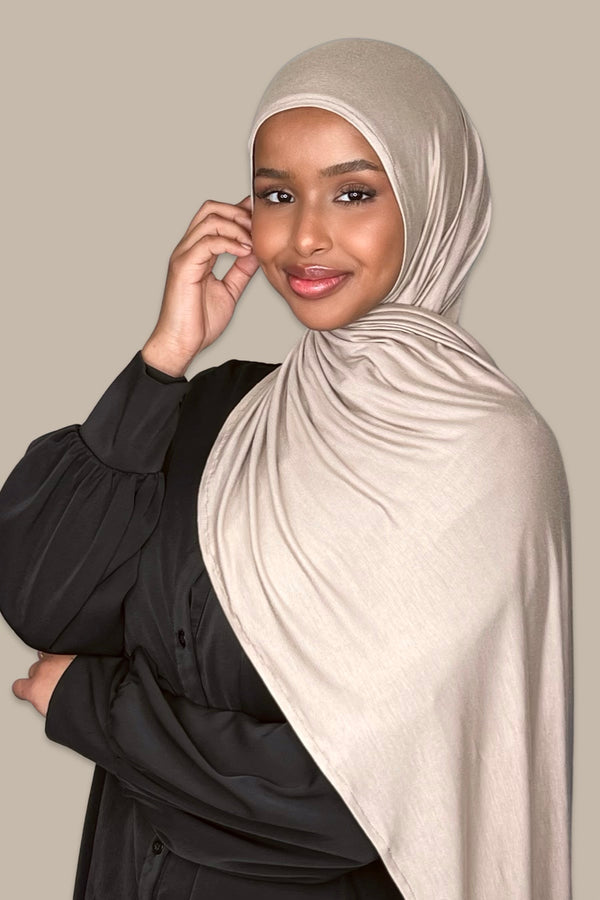 Instant Premium Jersey Hijab-Vanilla