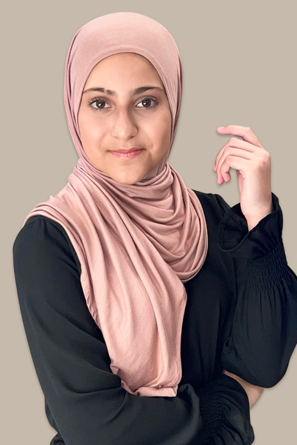 Modish Girl Pre-Sewn Jersey Hijab-Dusty Rose