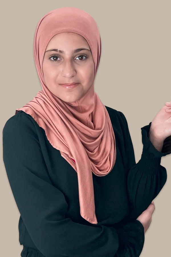 Modish Girl Instant Premium Jersey Hijab-Wood Rose