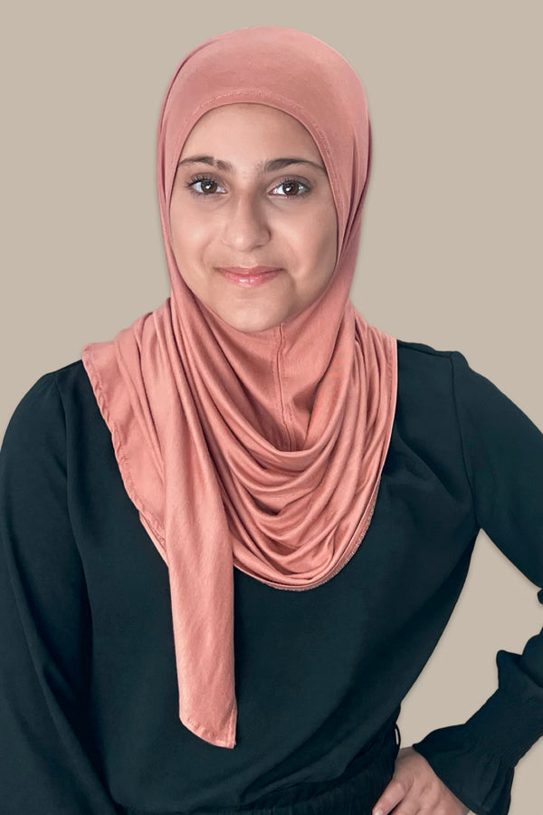 Modish Girl Instant Premium Jersey Hijab-Wood Rose
